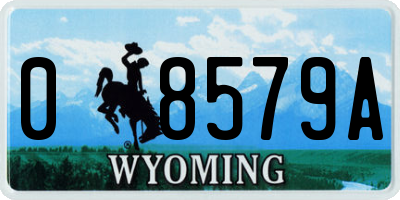 WY license plate 08579A