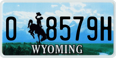 WY license plate 08579H