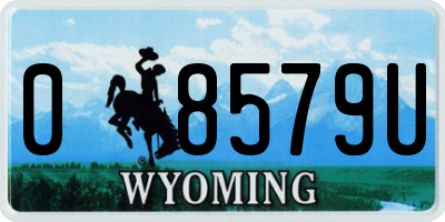 WY license plate 08579U