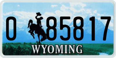 WY license plate 085817
