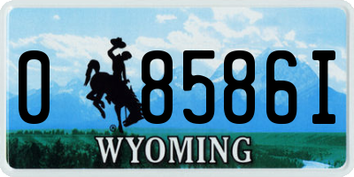 WY license plate 08586I