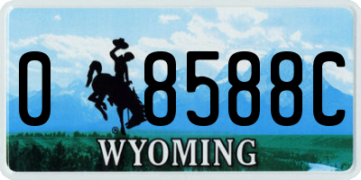 WY license plate 08588C