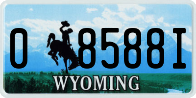 WY license plate 08588I