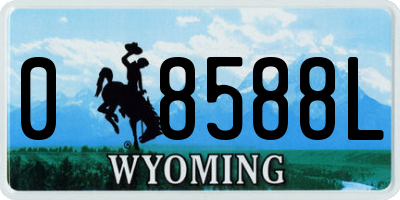WY license plate 08588L