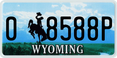 WY license plate 08588P