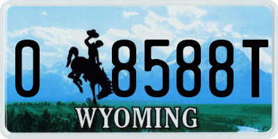 WY license plate 08588T