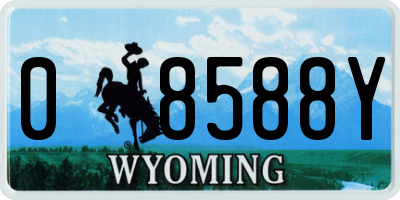 WY license plate 08588Y