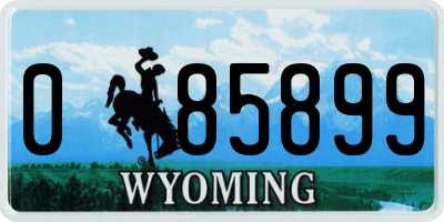WY license plate 085899
