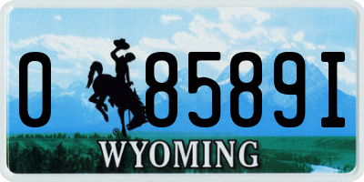 WY license plate 08589I