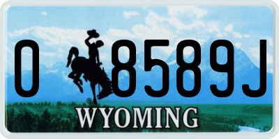WY license plate 08589J