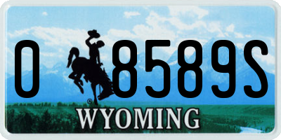 WY license plate 08589S