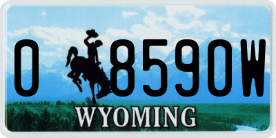 WY license plate 08590W