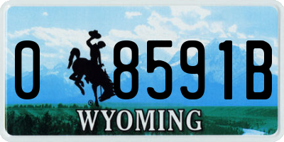 WY license plate 08591B