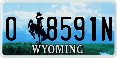 WY license plate 08591N