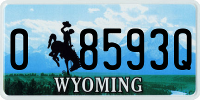 WY license plate 08593Q