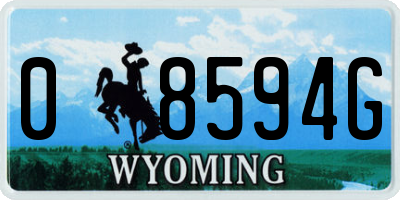 WY license plate 08594G