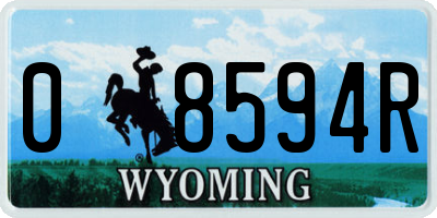 WY license plate 08594R