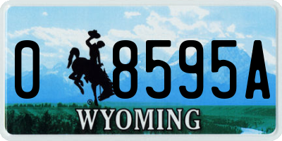 WY license plate 08595A