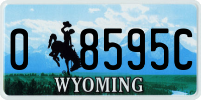 WY license plate 08595C