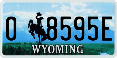 WY license plate 08595E