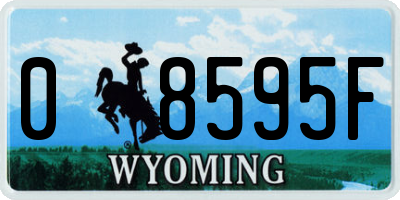 WY license plate 08595F