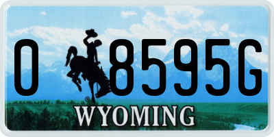 WY license plate 08595G