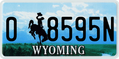 WY license plate 08595N