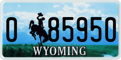 WY license plate 08595O