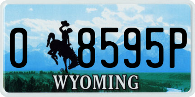 WY license plate 08595P