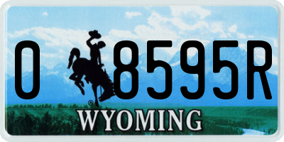 WY license plate 08595R