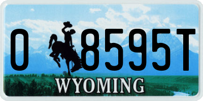 WY license plate 08595T