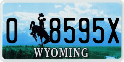 WY license plate 08595X