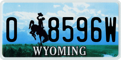 WY license plate 08596W