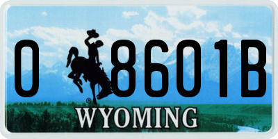 WY license plate 08601B