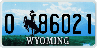 WY license plate 086021