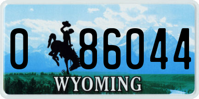 WY license plate 086044