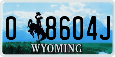 WY license plate 08604J
