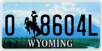 WY license plate 08604L