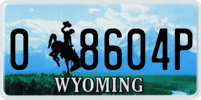 WY license plate 08604P