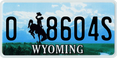 WY license plate 08604S
