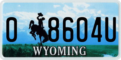 WY license plate 08604U