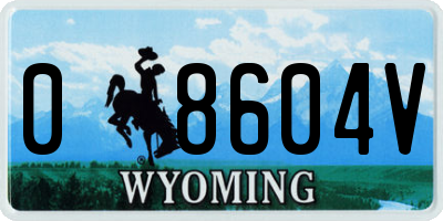 WY license plate 08604V