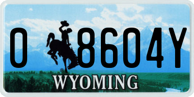 WY license plate 08604Y