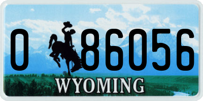 WY license plate 086056