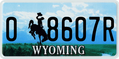 WY license plate 08607R