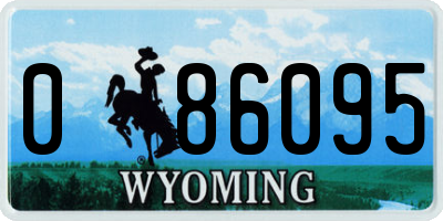 WY license plate 086095