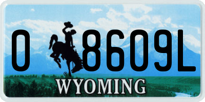 WY license plate 08609L