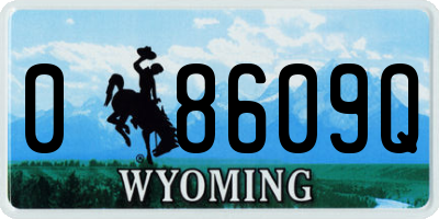 WY license plate 08609Q