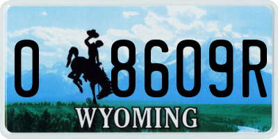 WY license plate 08609R