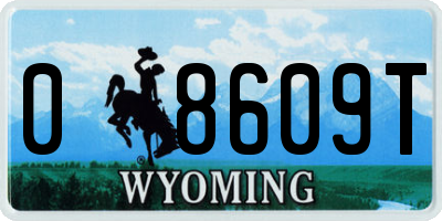 WY license plate 08609T